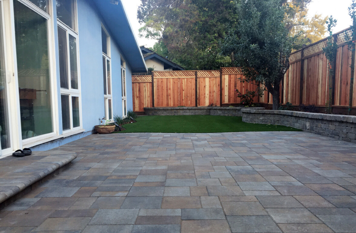 High-quality concrete patio with professional finish